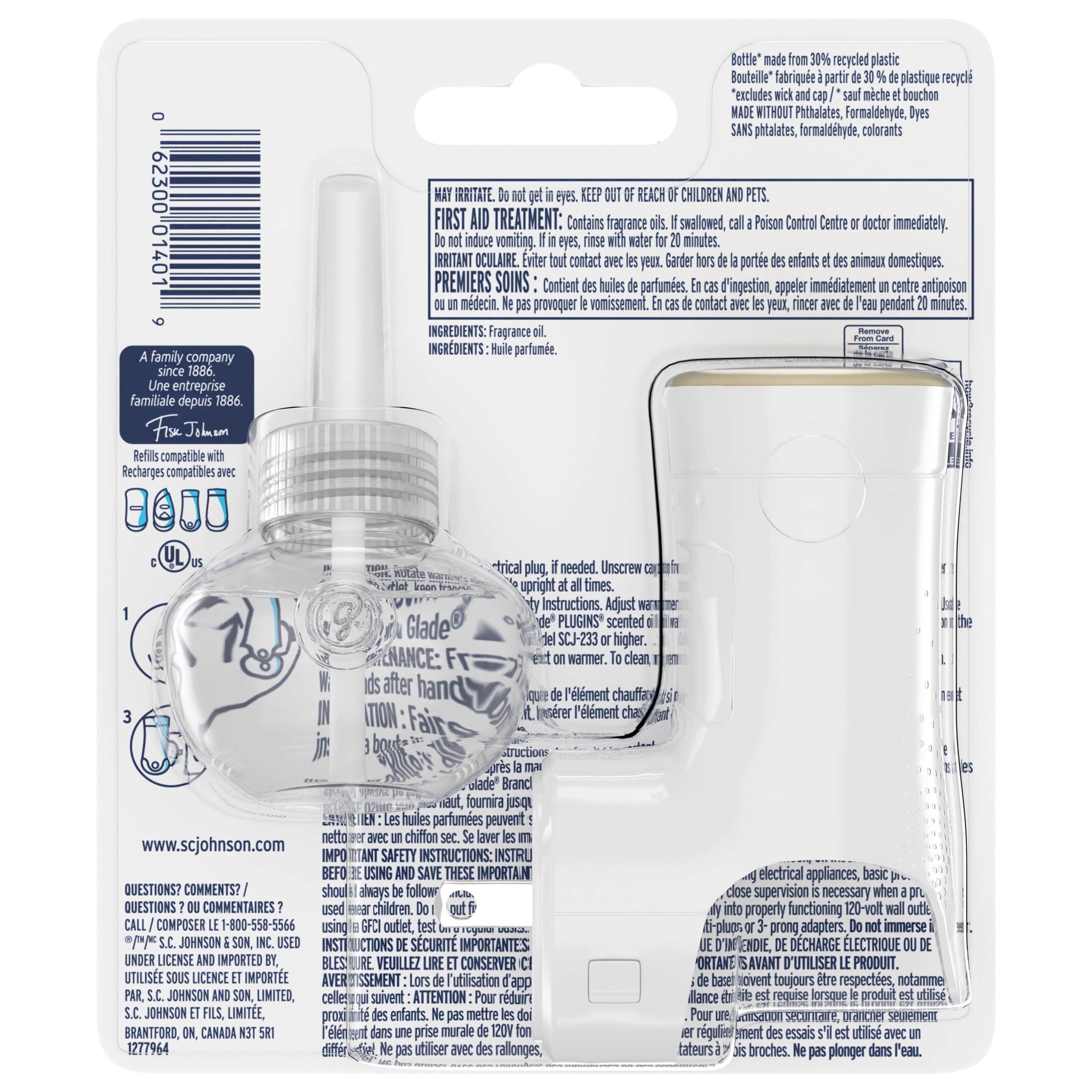 Glade Plugins® Air Freshener Scented Oil Kit, Apple of my Pie™, 1 Warmer 1 Refill