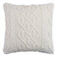 thumbnail image 1 of FRAÎCHE Holiday Cable Knit Cushion, 18x18-in, 1 of 6