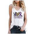 thumbnail image 1 of Hauts d'Été pour Femmes 2023 Mode Femme Décontractée Imprimé T-shirt Col en U Chemise Gilet Blouse Haut, 1 of 4