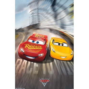 Disney Pixar Cars 3 - Race to Win Wall Poster, 22.375" x 34"