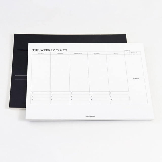 TopLLC Weekly Plan Management Book Checkin Self Fills Easy To Tear Simplified Planning Large Notebook Plan book