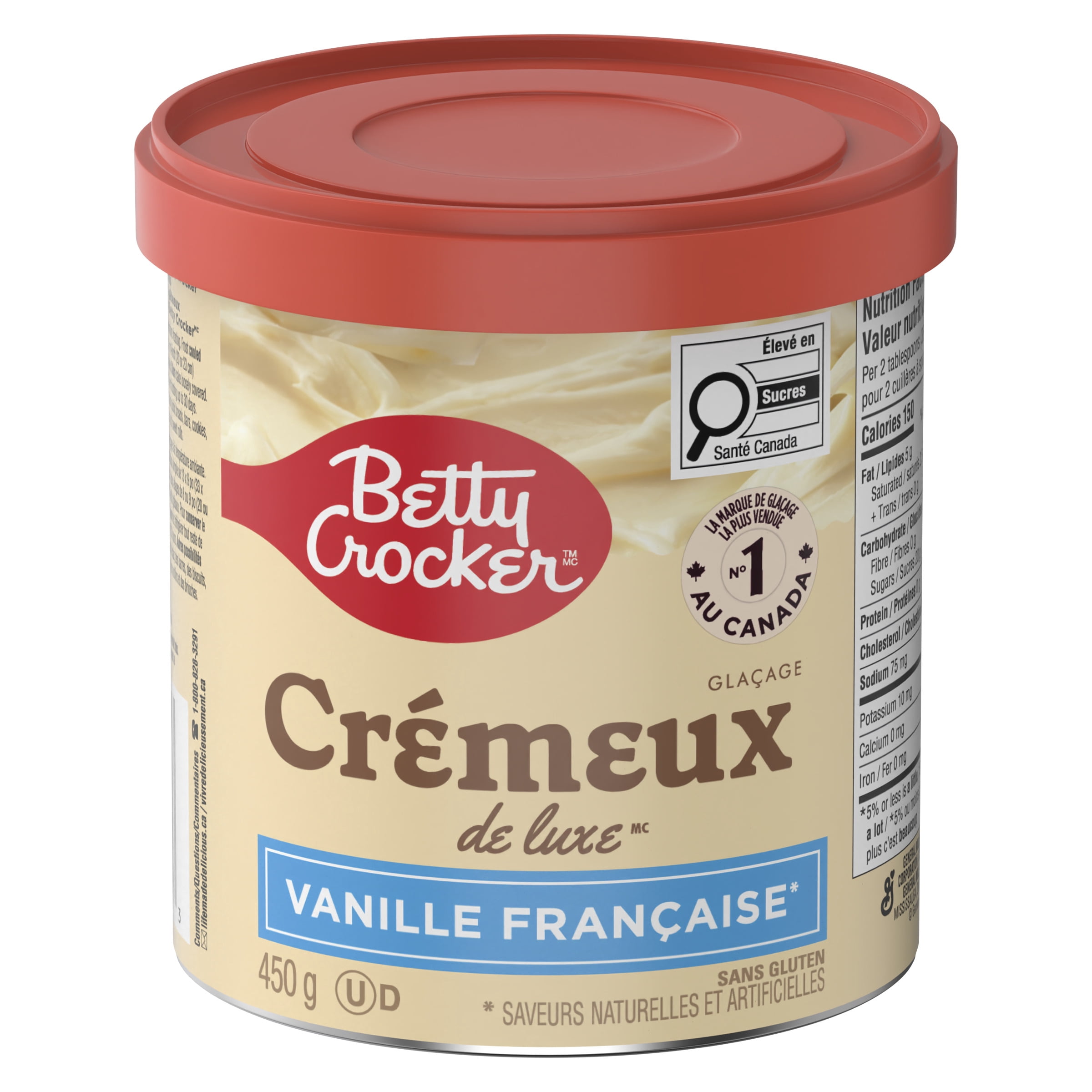 Glaçage Crémeux Deluxe Betty Crocker, Vanille Française, Sans Gluten