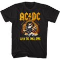 thumbnail image 1 of AC/DC Dog a Bone Black Adult T-Shirt, 1 of 2