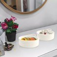 thumbnail image 4 of simhoa Ensemble de 2 Pcs Paniers Ronds Tressés Petits Rangement Cadeaux Mini Plateau Corde Montessori Blanc, 4 of 8