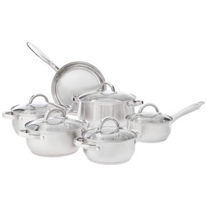 Heim Concept Acier inoxydable 12-Piece Ensemble d'articles de cuisine en argent