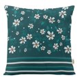 thumbnail image 1 of VargottamSquare Pillow Cover - Decorative Pillow Covers12x12 Inches,PrintedTeal BlueThemePillowcase, DecorativeSquareCushionCovers, 1 of 1