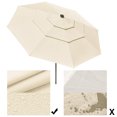 thumbnail image 2 of Yescom 11 Ft 3 Tier Patio Umbrella with Solar Powered LED Crank Tilt Button, 2 of 11