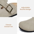 thumbnail image 4 of Fashion Women Suede Clogs Slippers Adjustable Buckle Slip on Footbed Home Clog Slippers Outdoor Beach Sandals With Arch support tzw, 4 of 7