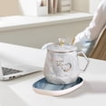 thumbnail image 3 of Ceramic Mug Gift Set with Temperature Control Pad and Spoon in Gift Box for Business Events or Small Gifts, 3 of 8