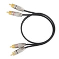 thumbnail image 4 of 2RCA Male To 2RCA Male Cable, Player Audio Cable Stereo With Aluminum Alloy Connector For  Audio Devices Black, 4 of 8