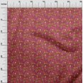 thumbnail image 3 of oneOone Tissu Popeline de Coton Sergé Rose Feuilles & Trèfle Matériel de Robe Tissu Imprimé Tissu au Mètre 56 Pouces de Large-Kh, 3 of 5
