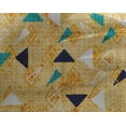 thumbnail image 4 of oneOone Georgette Viscose Light Orange Fabric Texture & Triangle Geometric Craft Projects Decor Fabric Printed By The Yard 42 Inch Wide, 4 of 4