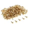 thumbnail image 3 of jifeng 100 Pack Metal Bunt Brads Pattern Clips DIY Mini Colorful Brads for Scrapbooking 4.5x8mm Golden, 3 of 6
