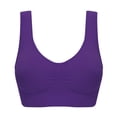 thumbnail image 5 of AherBiu Plus Size 2PCS Tank Tops for Women Full Coverage Padded Bras Push up Solid Color Bras Plain Basic Bralette, 5 of 5