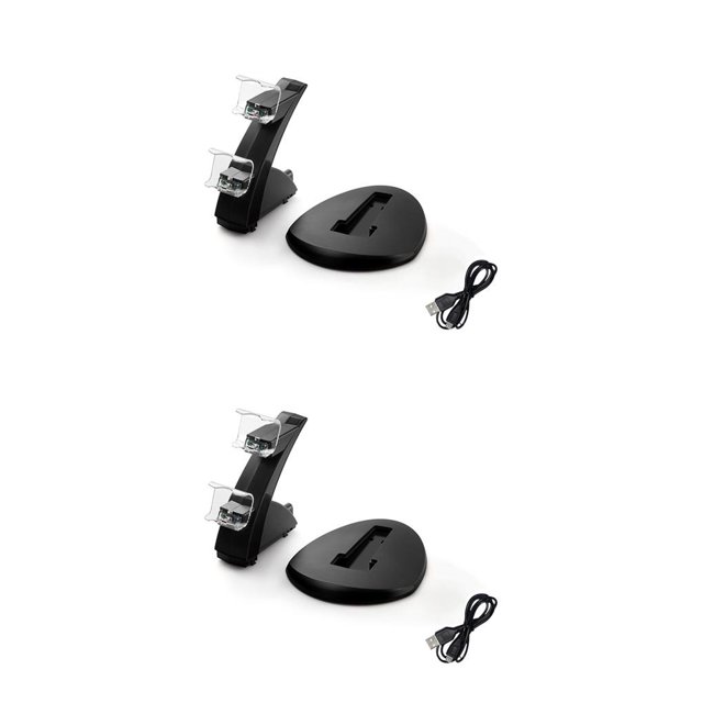 Transemion Dual Controller Dock Charging Station Stand For 4 black 150x110x125mm 2Set