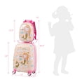 thumbnail image 2 of Gymax 2 PCS Kids Carry-on Luggage Set 12'' Backpack and 18'' Rolling Suitcase, 2 of 8