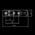 thumbnail image 3 of Pont de Basse 4 Pièces avec 8 Vis pour 4 Cordes de Remplacement de Guitare Basse Électrique, 3 of 6