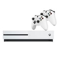 thumbnail image 1 of Microsoft Xbox One S Gaming Console 500GB Disc Edition with Two RetroFam Wireless Controllers (Refurbished), 1 of 5