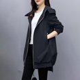 thumbnail image 1 of RXIRUCGD Manteau Long Décontracté Mode pour Femmes, Noir, Taille : TG, 1 of 6
