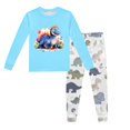 thumbnail image 2 of Pyjamas Garçon Ensemble de Pyjama Imprimé Dinosaure Col Rond Manches Longues Pantalon 2 Pcs Printemps Automne Pyjamas Enfants Bleu Clair 4 Ans-5 Ans, 2 of 5