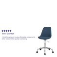 thumbnail image 2 of Aurora Series Mid-Back Blue Fabric Task Office Chair with Pneumatic Lift and Chrome Base, 2 of 9