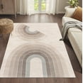 thumbnail image 3 of LaDole Rugs 3x5 ft Modern Premium Area Runner Rug | Geometric Small Carpet For Entry Way, Hallway, Home Office, Entrance Indoor Floor Décor | Beige Blue, 3 of 4