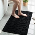 thumbnail image 4 of ZheElen Embossed Bath Mat Quick-Drying Solid Color Shower Absorbent Bathroom Rug Large Kitchen Washroom Door Bathmat Kids Safety Black 40x60cm, 4 of 8