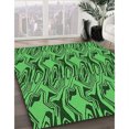 thumbnail image 3 of Ahgly Tapis Rectangulaire Lavable en Machine Intérieur Vert Émeraude Profond, 2 Pieds x 4 Pieds, 3 of 7