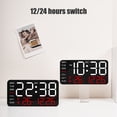 thumbnail image 4 of sdhkgrrt under $5 LED Digital Clock, Large Digital Alarm Clock,LED Display Clock with Temperature,Date Time Alarm Clock,Electric Battery Dual Power,Modern Bedroom Office Clock, 4 of 6