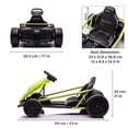 thumbnail image 4 of VOLTZ TOYS 24V Electric Drift Go Kart for Kids, Outdoor Racer Ride On Car with Dual Motors, Safety Belt, 8 MPH Max Speed, Green, 4 of 7
