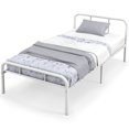 thumbnail image 1 of Giantex Full/Twin Metal Bed Frame, Heavy-Duty Mattress Foundation w/Headboard & Footboard, No Box Spring Needed, Easy Assembly, 1 of 1