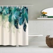 Dvkptbk Printed Shower Curtain Fabric, Farmhouse Shower Curtains for Bathroom, Soft Thick Bath Curtain Hotel Quality, Light-Weight & Machine Washable