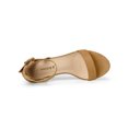 thumbnail image 4 of BLISSFUL STEP Sandales à Talon Épais pour Femmes à Bride Cheville avec Boucle Kaki 9.5, 4 of 7