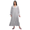 thumbnail image 1 of Moomaya Chemise de Nuit Maxi Boutonnée à Manches Longues Imprimée en Coton pour Femmes, 1 of 5