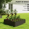 thumbnail image 4 of Outsunny 4' x 4' x 1' Raised Garden Bed, Galvanized Planter Box Black, 4 of 10