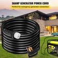 thumbnail image 2 of VEVOR Generator Extension Cord, 20Ft 50 Amp STW 6/3 + 8/1 Generator Cord 125V 250V UL Listed Generator Power Cord N14-50P & SS2-50R & CS6364 Twist Lock Connectors, 2 of 9