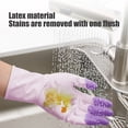 thumbnail image 4 of Emulsion Dishwashing Gloves - Waterproof, Non-Slip, Heat & Cold Resistant Rubber Cleaning Gloves for Kitchen, Laundry & Housework, 2-Pack (Blue/Green), 4 of 6