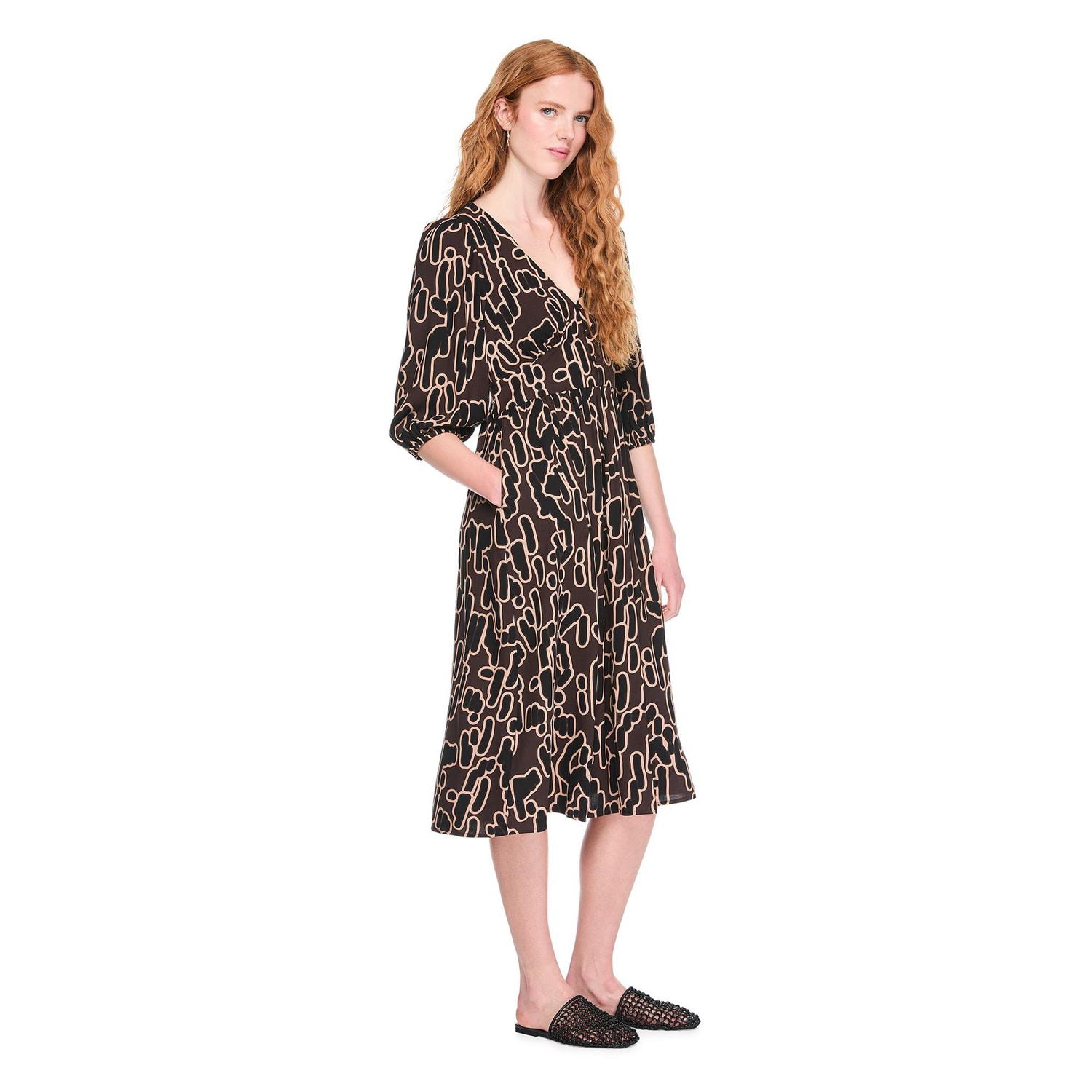 George Women's Peasant Midi Dress