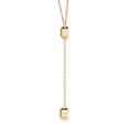 thumbnail image 2 of Angara Collier en Péridot Naturel - Collier Style Lariat en Péridot Rond Serti Clos 2,8 ct en Or Rose 14K pour Femmes, 2 of 8