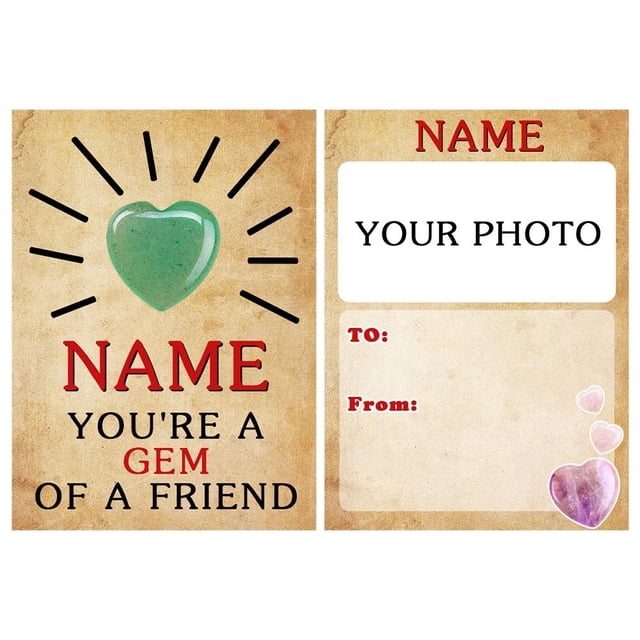 Customized Valentines Day Gifts for Kids Holiday Greeting Cards Name Photo Texts O2Q5