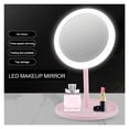 thumbnail image 3 of Led Light Makeup Mirror Storage LED Face Mirror Adjustable Touch Dimmer USB Led Vanity Mirror Table Desk Cosmetic Mirror ,Widely Use, 3 of 7