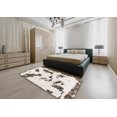 thumbnail image 4 of Ahgly Company Intérieur Rectangle Abstrait Blanc Chocolat Beige Abstrait Zone Tapis, 5' x 7', 4 of 6