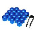 thumbnail image 3 of Almencla 20 Pieces 17mm Wheel Chrome Lug Nut Bolt Auto Hub Tyre Screw Protector Blue, 3 of 8