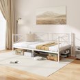 thumbnail image 1 of Gymax Twin Size Metal Daybed Modern Platform Bed w/ Heavy-duty Metal Slat Support White, 1 of 10