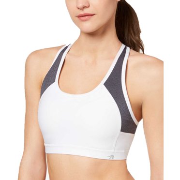 Ideology Soutiens-Gorge de Sport à Dos à Bretelles Impact Moyen pour Femmes, Blanc, Petit
