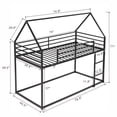 thumbnail image 4 of DAJU Twin over Twin House Bunk Bed with Built-in Ladder,Black, 4 of 12