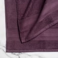 thumbnail image 2 of hometrends Solid 100% Cotton Washcloth, 1 Piece, 550 GSM, Highly Absorbent & Soft Bathroom Washcloth, Dark Purple, 2 of 3