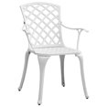 thumbnail image 5 of vidaXL 5 Piece Garden Dining Set White Cast Aluminium, 5 of 5