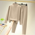thumbnail image 2 of FAIWAD Ensemble de sous-Vêtements Thermiques pour Femme, Col Roulé, Haut à Manches Longues avec Pantalon Long, Extensible, Ensemble de sous-Vêtements Confortable, 2 of 3