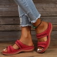 thumbnail image 4 of IUJSOY Womens Sandals Wedge Shoes Slip on Wide Width Sandals Orthopedic Arch Support Slides Sandals, 4 of 9